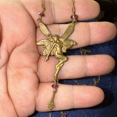 Kingston NY Necklace Nymph Fairy With Wings Plus One Earrings 20” Free Earring