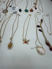 Vintage Handmade Stone Jewelry Lot. Many Necklaces and Bracelets.
