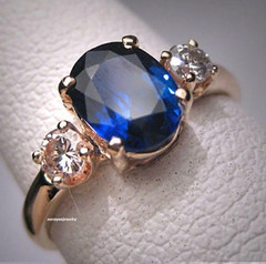 3.90 Ct Natural Sapphire Art Deco Vintage Engagement Ring 14K Rose Gold Finish