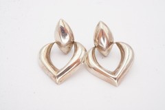 Vintage Sterling Silver 925 Clip On Earrings