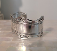 Antique 1898 M&C Edinburgh Sterling Silver Hallmarked Cuff Bracelet 26.8 gr
