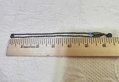 VTg Sterling Silver Choker Necklace w Blue turquoise 12in” tested- S24- READ