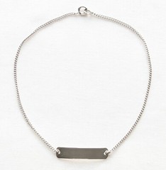 ID Identity Bracelet 925 Sterling B.A.P. Silver Dainty Vintage Jewelry 9″