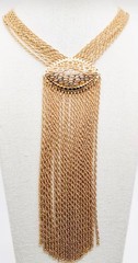 Rare Vintage Monet 70s Sculptural Multi Strand Tassle Necklace