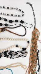 Lot of Vintage Beaded Necklace Assorted Colors Styles Pearls Chains