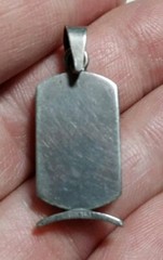 Queen Nefertiti Pendant – Silver And Black Charm – Antique