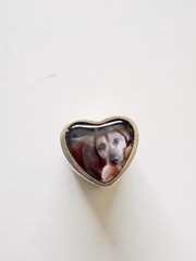925 Sterling Silver Pave Heart Charm CZ Crystal Bead Fits 0.5”