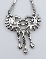 Vintage Bogoff Signed Rhinestone Statement Necklace Art Deco Repair Craft Wear
