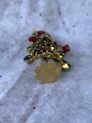 Vintage Juliana Delizza Standing Christmas Tree Brooch, Pin, Excellent
