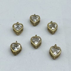 Vintage 12K Gold Filled Jewelry Lot Monogram Locket Heart Pendants Earrings 9g