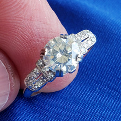 Original EARTH MINED DIAMOND Deco 2ct Engagement Ring Vintage PLATINUM Solitaire