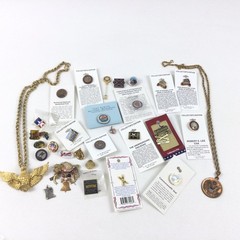 Estate Lot Civil War Gettysburg Lee Sumter Enamel Pin Jewelry Lot 31pc Military