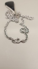 Vntg 1974 Avon Ebony Teardrop Pendant Necklace Silver Tone 24″ Chain Book Piece