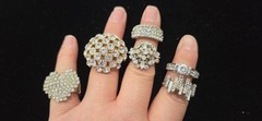 Vintage Mod Ring Lot Of 100. 23 Signed Kate Spade N.Y Avon Sterling Vendome