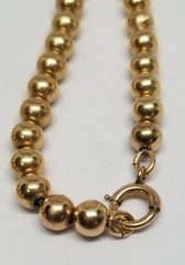 FA9637 Vintage Gold Filled Smooth Ball Beaded 16″ Necklace
