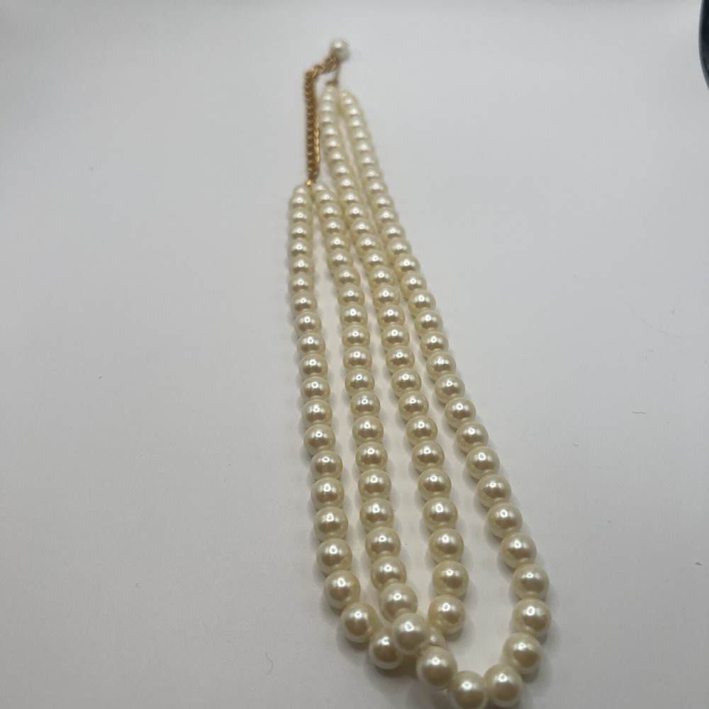 Faux Pearl Necklace Vintage Style 19” Women’s