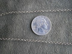 Dainty Rolo Baucher Chain Vintage Sterling Silver 18″ Necklace 2.5g