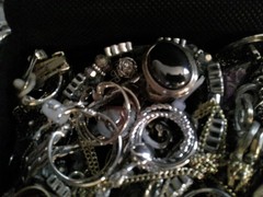 Pink Jewelry Case Full of Vintage and Modern Costume Jewelry