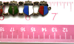 Vin Enamel Souvenir Crests Flags Province Link Bracelet 6.75” Needs Clasp