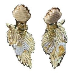 Sarah Coventry Pin & Clip Earrings 1961 Rhinestone Fashion Leaf Collection