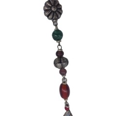 Vintage Tribal 9-Stone Pendant Necklace Boho Ethnic