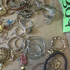 Mixed Lot Of Vintage Retro Jewerly Earrings Bracelets