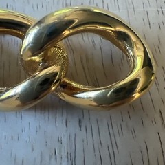 Vintage Gold Tone Chain-Link Brooch Pin