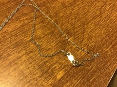 VTG 14K GOLD White 1 Dwt MAJORICA PEARL PENDANT CHAIN NECKLACE