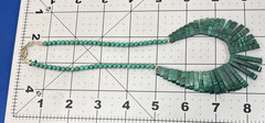 Stunning Green Malachite Egyptian Style Bib Necklace – 15.5 Inches