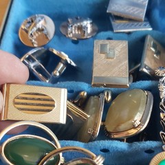SWANK vintage lot of 21 Cufflinks, silver tone and gold tone.