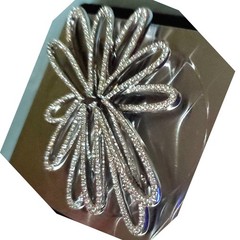 Large Swarovski Amarante Flower Ribbon Style Pendant Crystals Pave Collection