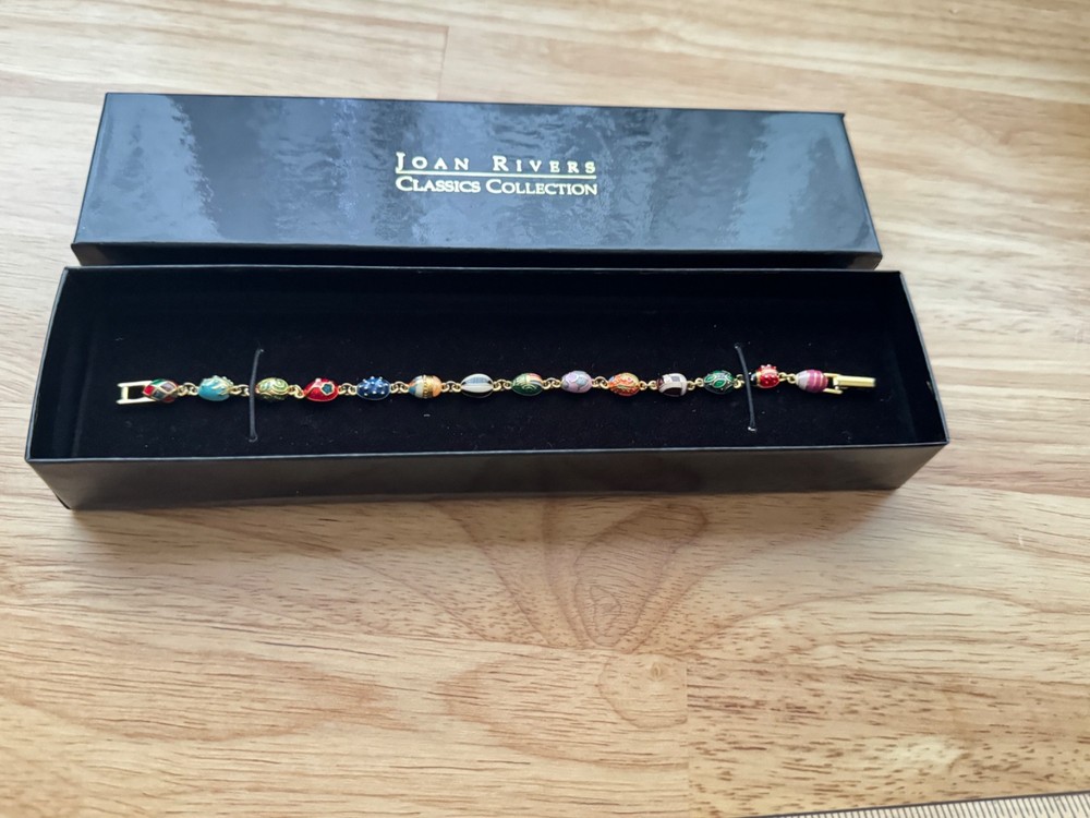 Joan Rivers Vintage Enamel Faberge Bracelet Comes in Original Box