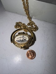 Nantucket Basket 12 Inch Gold Plated Necklace BostonHarbor Lighthouse W/penny!