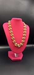Vintage 1980’s Anne Klein Couture Gold Tone Knot Link Choker Necklace 17in