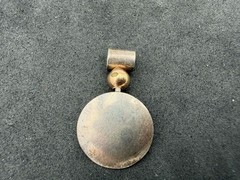 1.41g Vintage Sterling Silver 925 Round Disc Ball Drop Pendant M