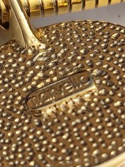 Vintage Marvella Omega Chain Necklace faux pearl Gold Tone Signed 80’s