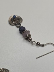 antique-style sterling silver heart Dangle earrings Women’s Jewelery