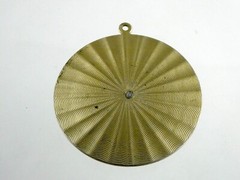 Vintage Edlee Gold and Gray Tone Gemini Medallion Pendant NEEDS BAIL AS IS 53.1g