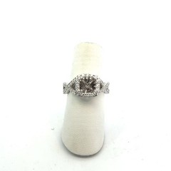 Le Vian 14k engagement ring 0.68ct mounting halo with brown diamond size 3.5