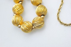 Necklace Lot Vtg Napier Monet Avon Gold tone ** All have a lot of wear XL5