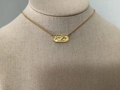Vintage 60’s Crown Trifari Gold tone Capricorn Zodiac Pendant Necklace 15.5”