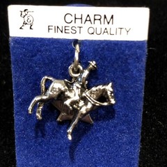 NEW Vintage Nickel Silver Charm Ft Macleod Alberta Mounty Horse Souvenir Maple
