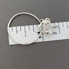Vintage Sterling Silver 925 Charm Holder Pendant Super Mom Grandma Sister Wife