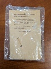 Rare 1968 Southern Airways Accent “S” Employee Pin Brooch Coro Exclusive On Card