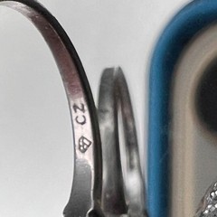 Vintage Sterling CZ Ring Size 9 Channel Set Estate 925 Anniversary Wedding Clear