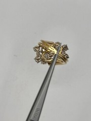 Stunning 1970 Vintage Estate 18k Gold 3.50ct Diamond Cluster Cocktail Ring