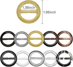 Scarf Ring Clip Shirt Clip T-Shirt Tie Ring Clips for Women and Slide Tshirt Twi
