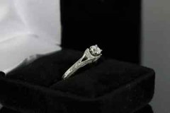 2Ct Art Deco Style Lab Created Diamond Engagement Wedding 14K White Gold FN Ring