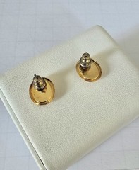Vtg 80’s NOS Gold Tone Cameo Gibson Girl Earrings High Quality Made in USA New