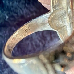Vtg Sterling Silver Ring .925 Sz 6.5 Marquis Clear Stone Cocktail Statement